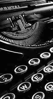 close up view of typewriter keys