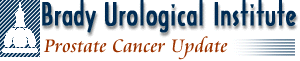 graphic that reads brady urological institute, prostate cancer update