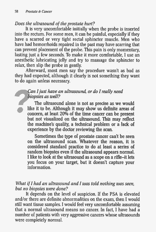 scan of page 58 of Sheldon Marks book Prostate and Cancer