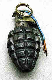 photograph of a hand grenade