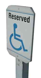 sign for handicapped parking