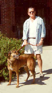 photo of Robert Vaughn Young and his dog Mac