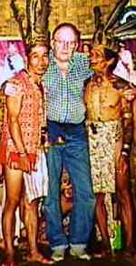 photo of Marvin Blumberg with Ibans tribe, Borneo, July 2000